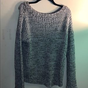 Black and white knitted sweater